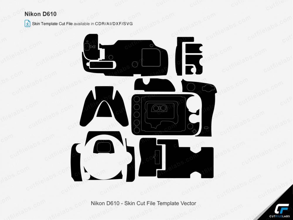 Nikon D610 Cut File Template