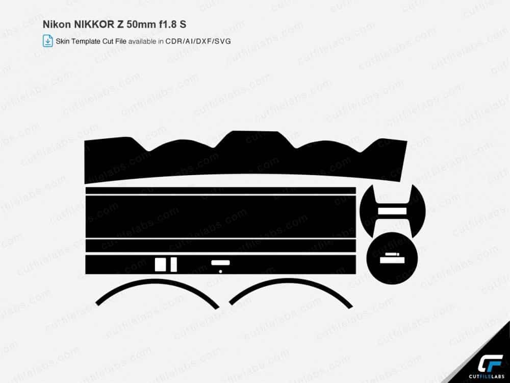 Nikon NIKKOR Z 50mm f1.8 S Cut File Template