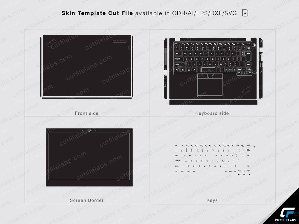 Lenovo Thinkpad X250 Skin Cut File Template