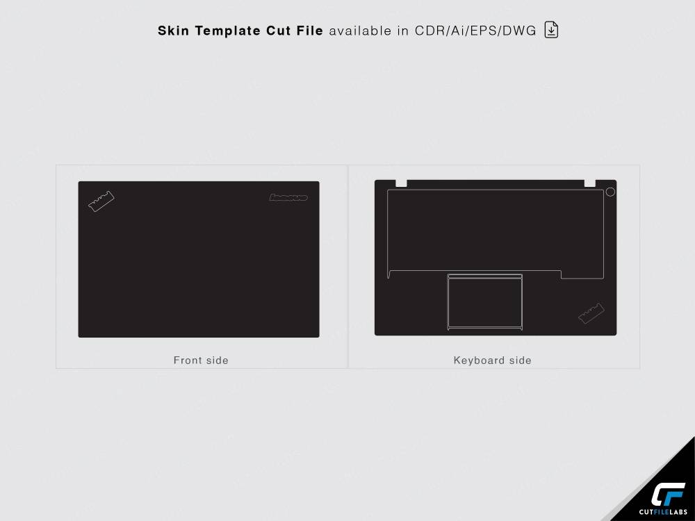 Lenovo Thinkpad T440S Skin Cut File Template  (Non Button)