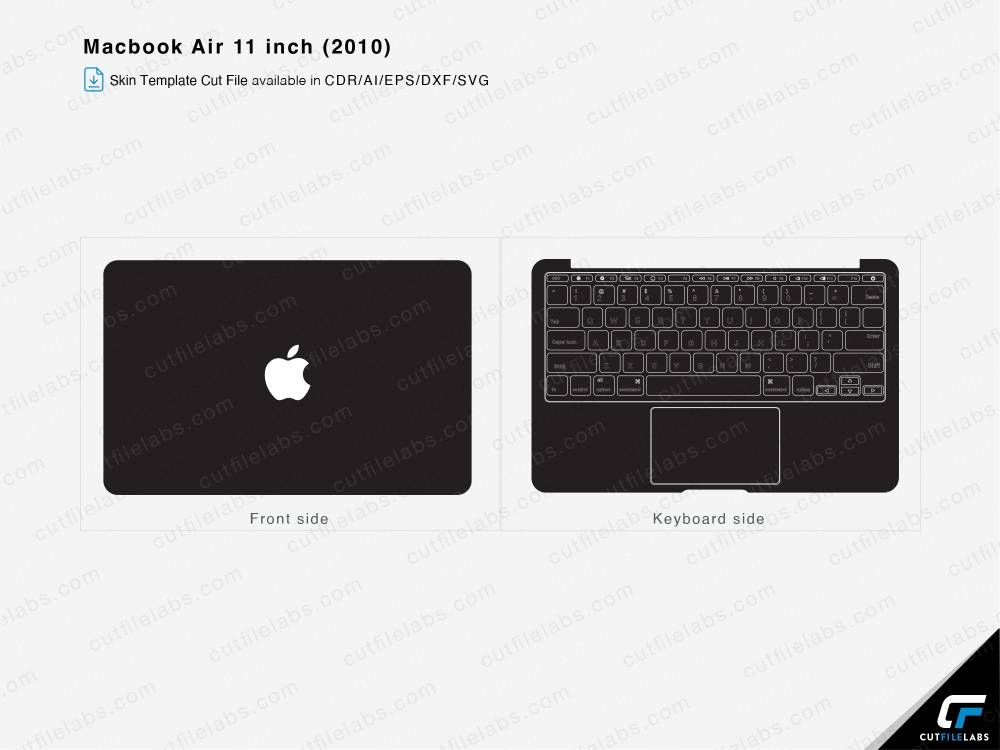 Macbook Air 11 inch (A1370) (2010) Cut FileTemplate