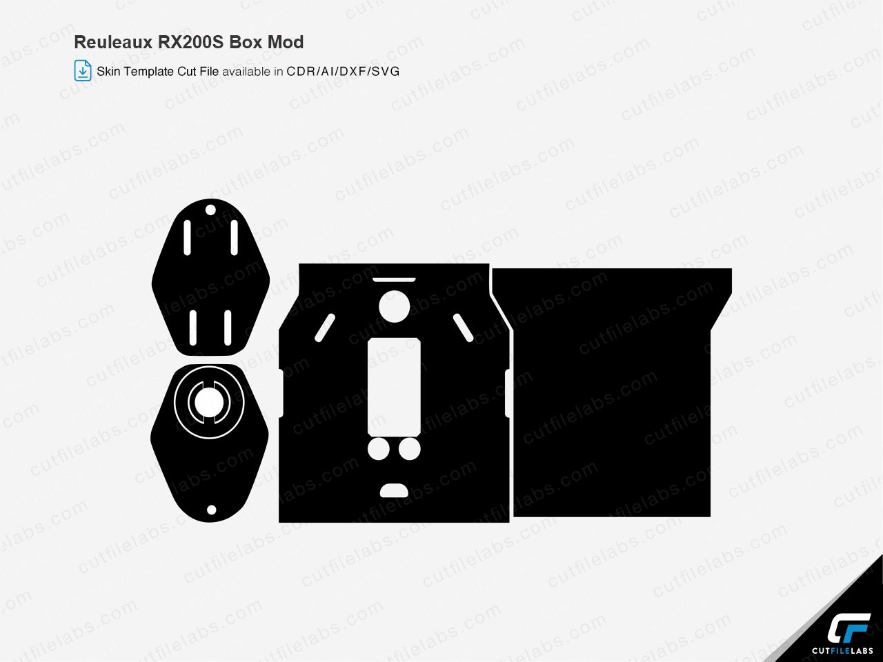 Reuleaux RX200S Box Mod Cut File Template