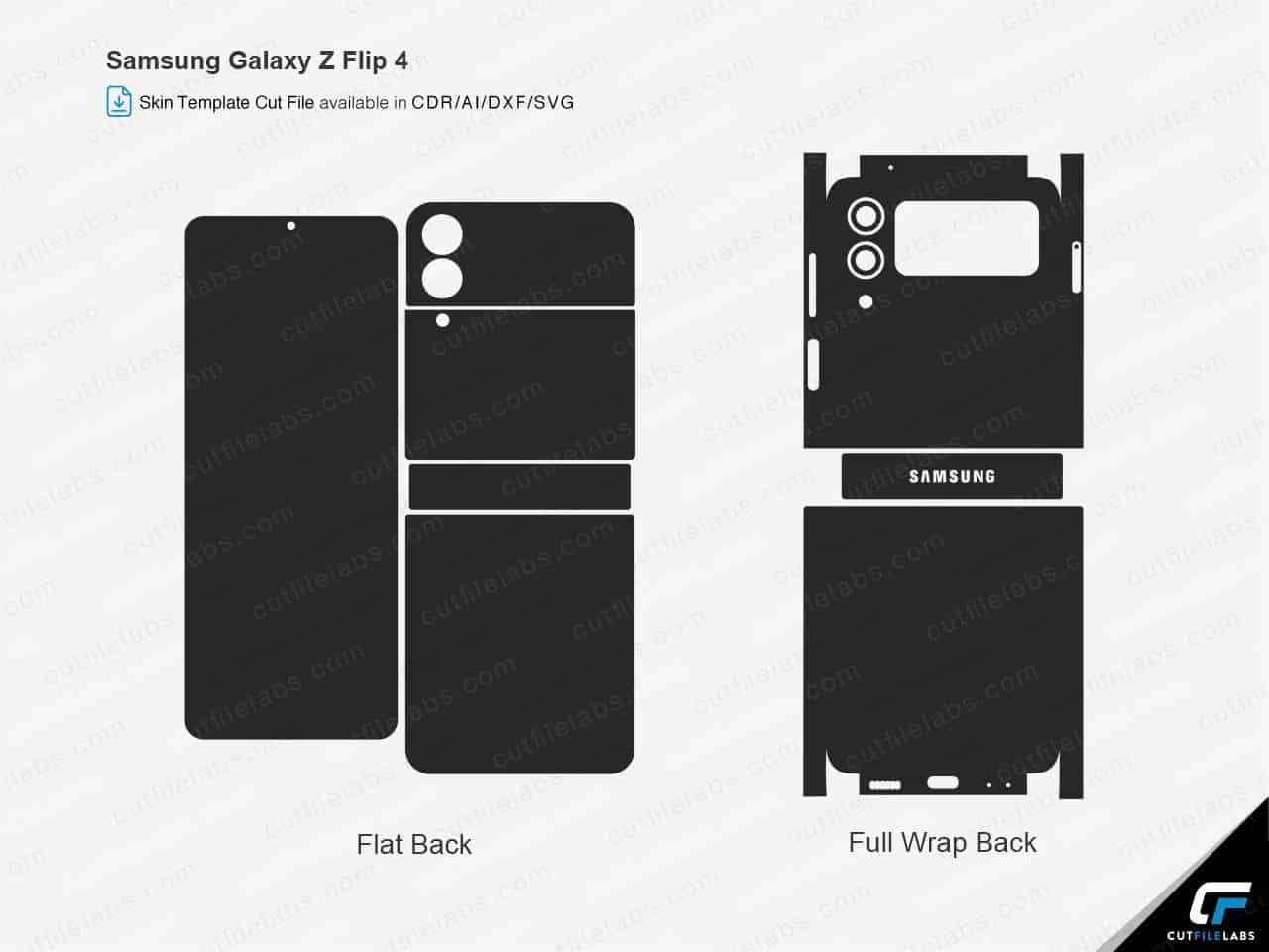 Samsung Galaxy Z Flip 4 (2022) Cut File Template