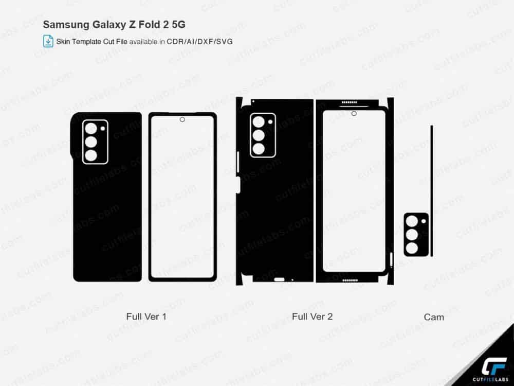Samsung Galaxy Z Fold 2 5G (2020) Cut File Template