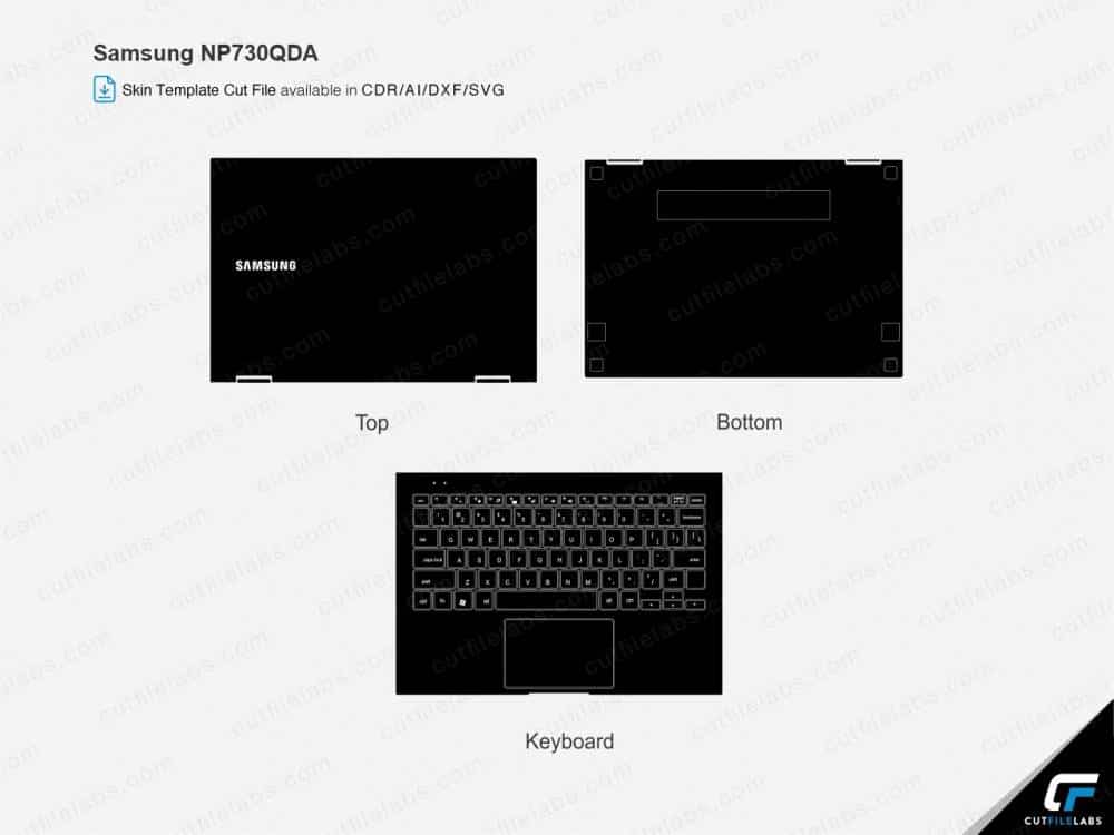 Samsung Galaxy Book Flex Alpha 2 NP730QDA (2021) Cut File Template