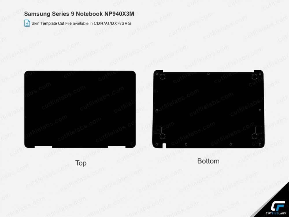 Samsung Series 9 Notebook NP940X3M (2011) Cut File Template