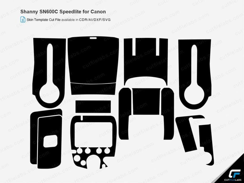 Shanny SN600C Speedlite for Canon (2014) Cut File Template