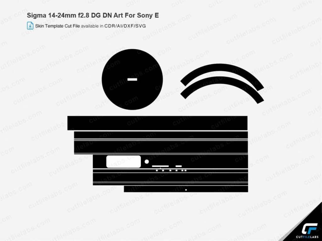 Sigma 14-24mm f2.8 DG DN Art For Sony E (2018) Cut File Template
