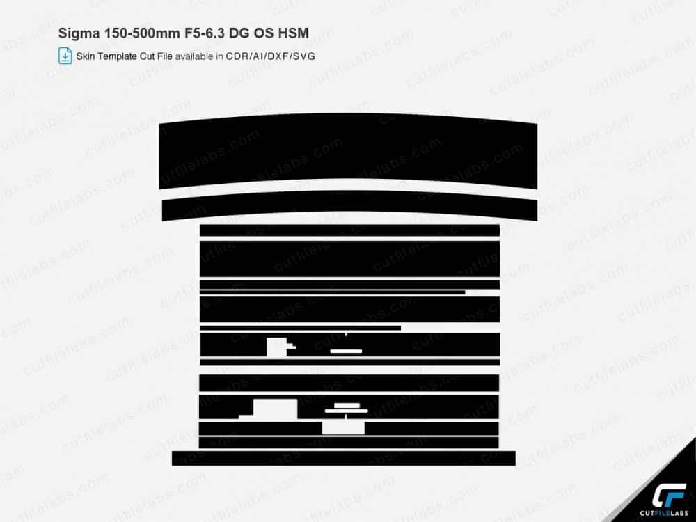 Sigma 150-500mm F5-6.3 DG OS HSM (2010) Cut File Template