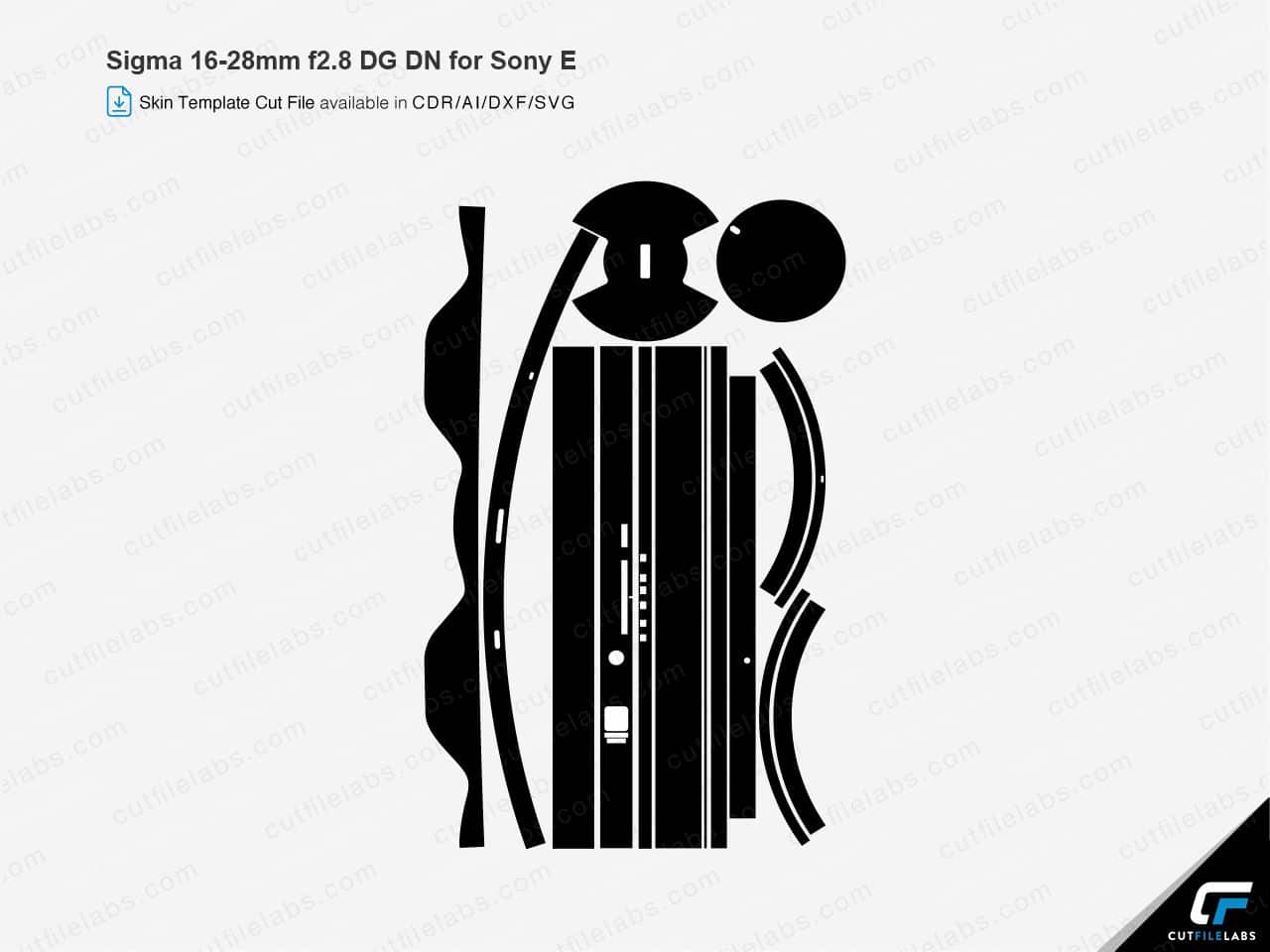 Sigma 16-28mm f2.8 DG DN for Sony E Cut File Template