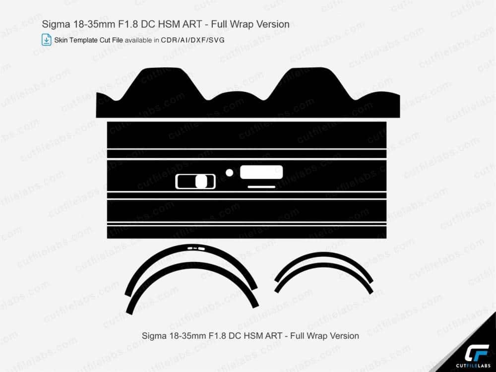Sigma 18-35mm f1.8 DC HSM ART Cut File Template
