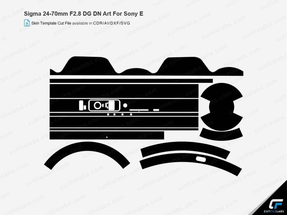 Sigma 24-70mm F2.8 DG DN Art for Sony E (2019) Cut File Template