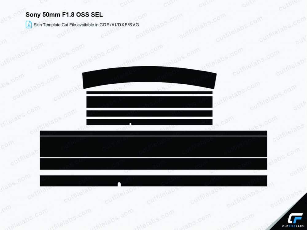 Sony 50mm F1.8 OSS SEL Cut File Template
