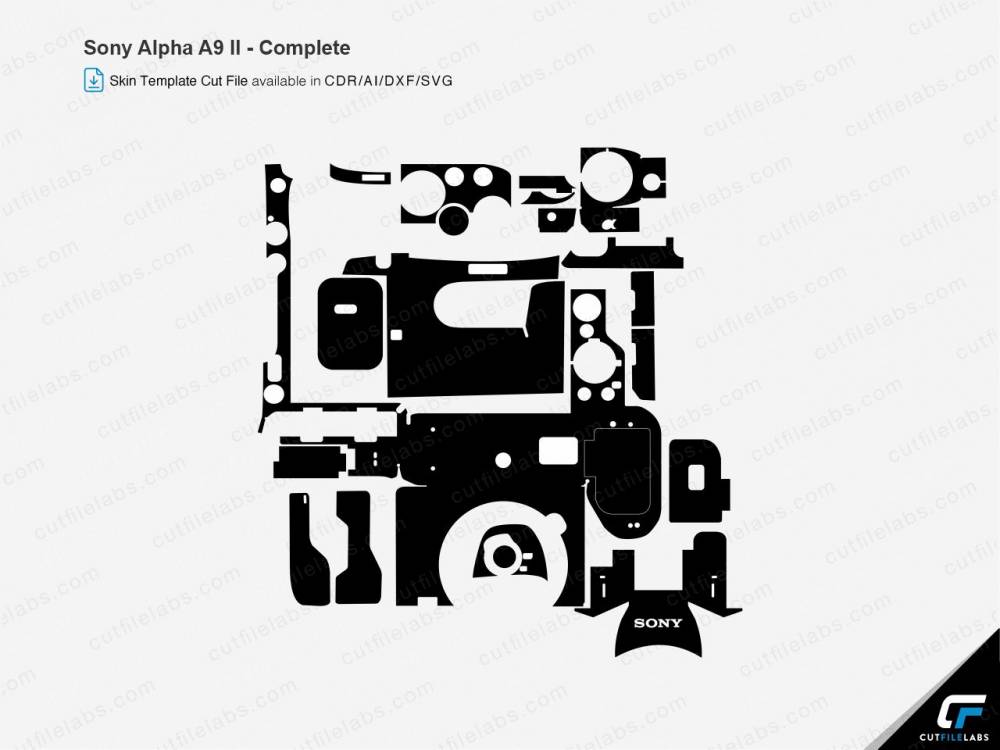 Sony Alpha A9 Mark II (2019) Cut File Template