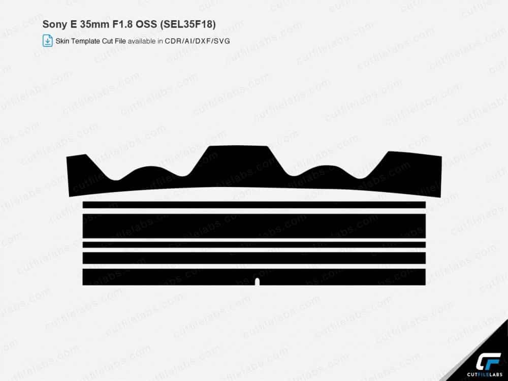 Sony E 35mm F1.8 OSS (SEL35F18) (2012) Cut File Template