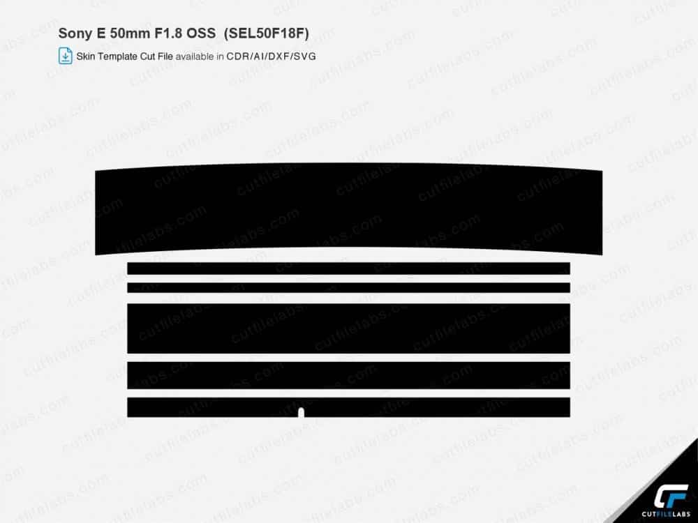 Sony E 50mm F1.8 OSS  (SEL50F18F) Cut File Template