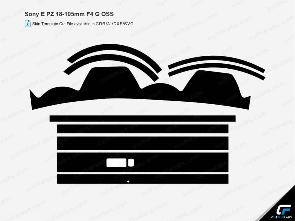 Sony E PZ 18-105mm F4 G OSS Cut File Template