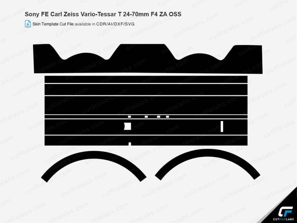 Sony FE Carl Zeiss 24-70mm F4 ZA OSS Vario-Tessar T Cut File Template