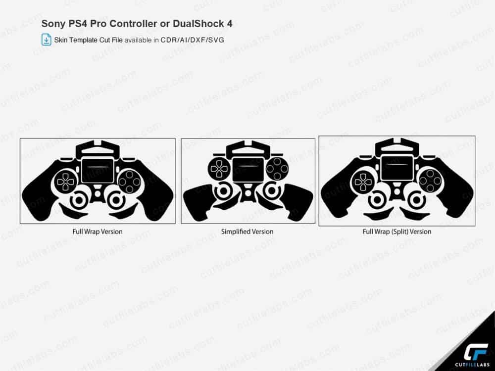 Sony PS4 Dual Shock 4 Controller (2013) for PS4 /Slim /Pro Cut File Template