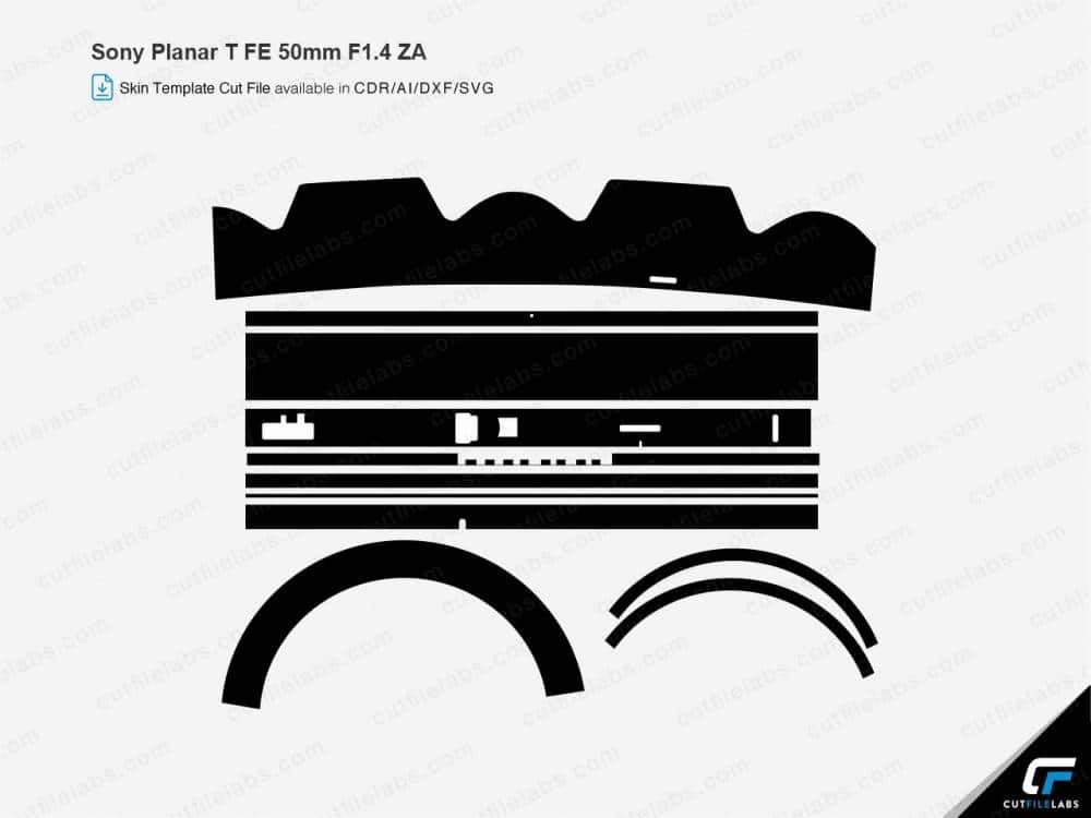 Sony Planar T FE 50mm F1.4 ZA Cut File Template