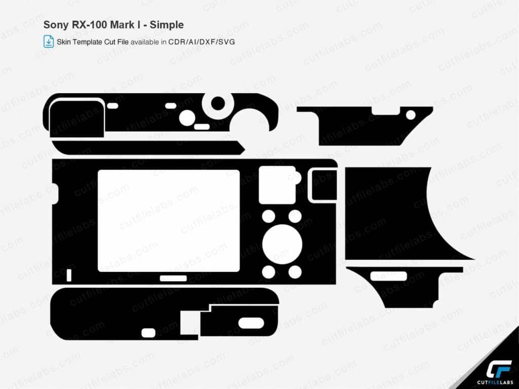 Sony RX-100 Mark I (2012) Cut File Template