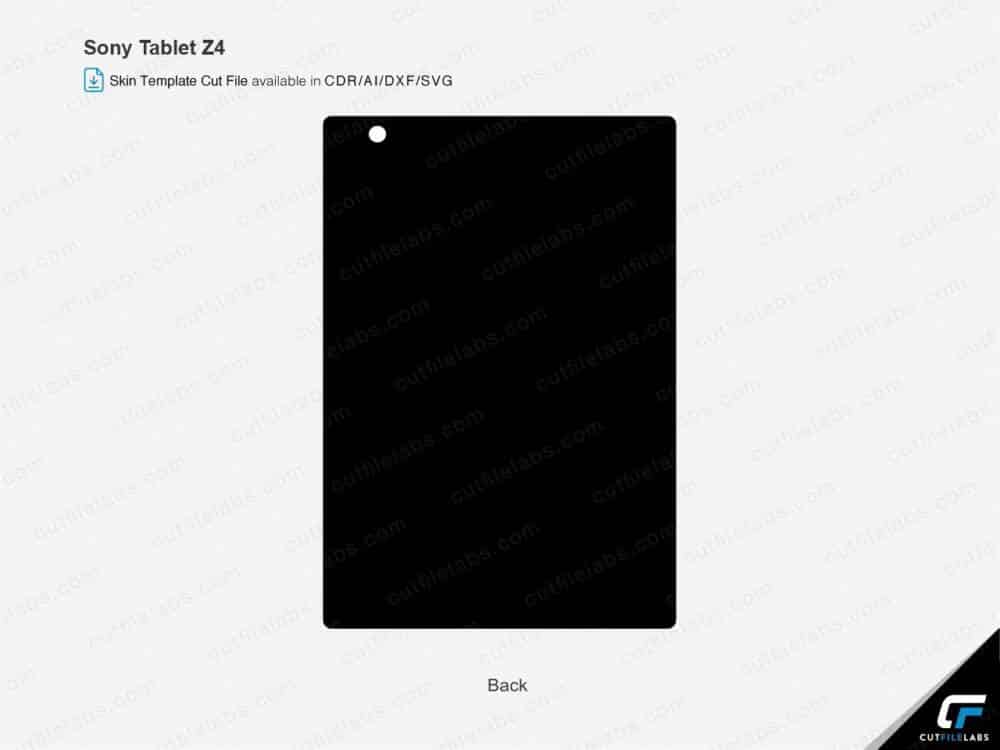 Sony Xperia Z4 Tablet (2015) Cut File Template