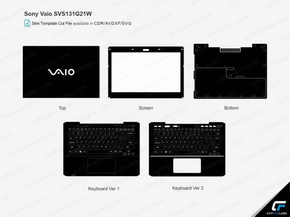 Sony Vaio SVS131G21W (2013) Cut File Template