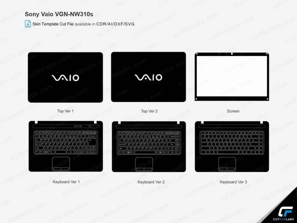 Sony Vaio VGN-NW310s (2010) Cut File Template