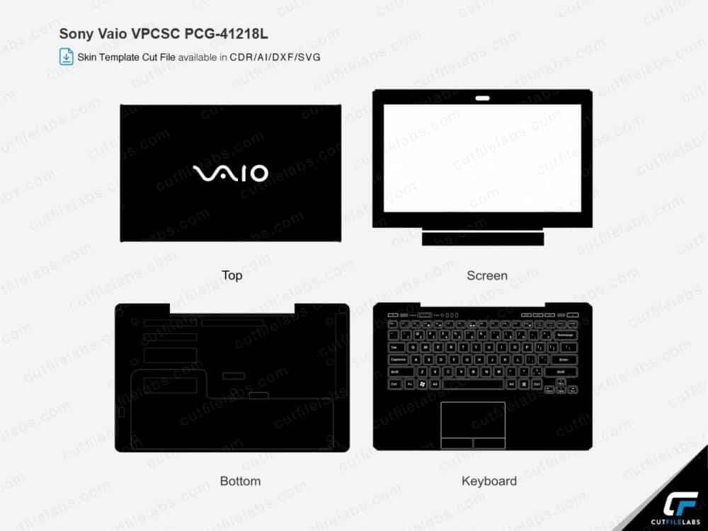 Sony Vaio VPCSC PCG-41218L (2012) Cut File Template