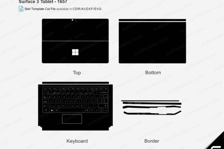 Surface 3 Tablet (1657) (2014) Cut File Template