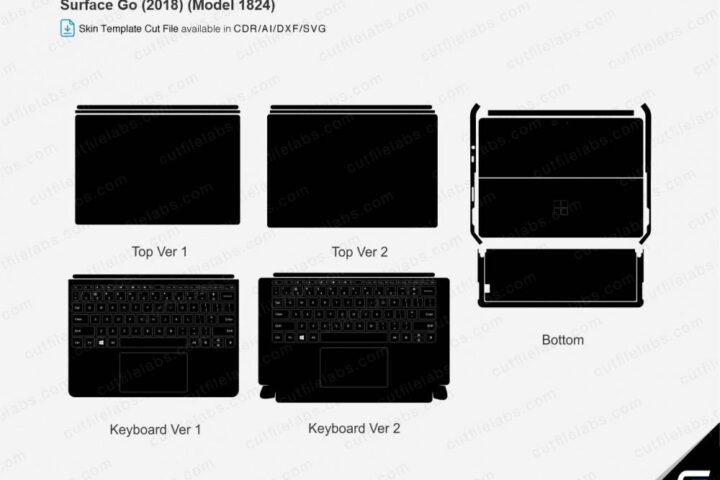 Surface Go (2018) (Model 1824) Cut File Template Vector
