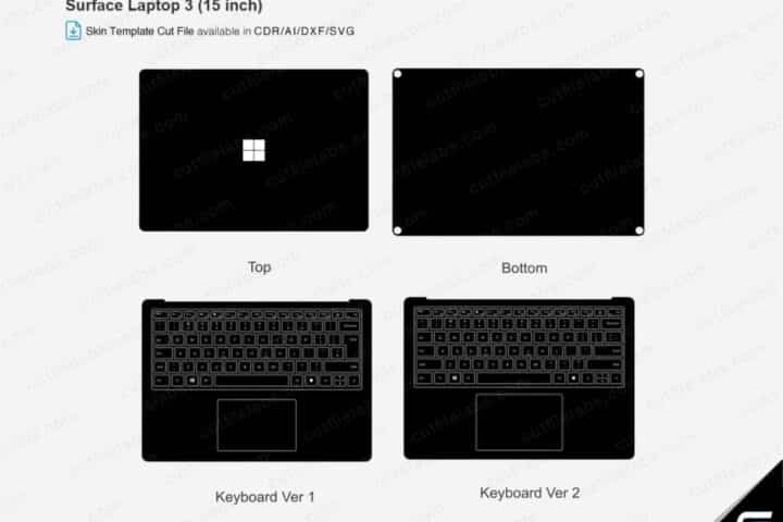 Surface Laptop 3 (15") (2019) Cut File Template