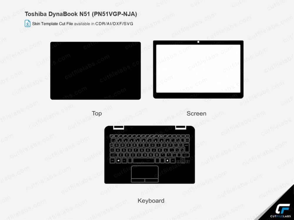 Toshiba DynaBook N51 (‎PN51VGP-NJA) Cut File Template