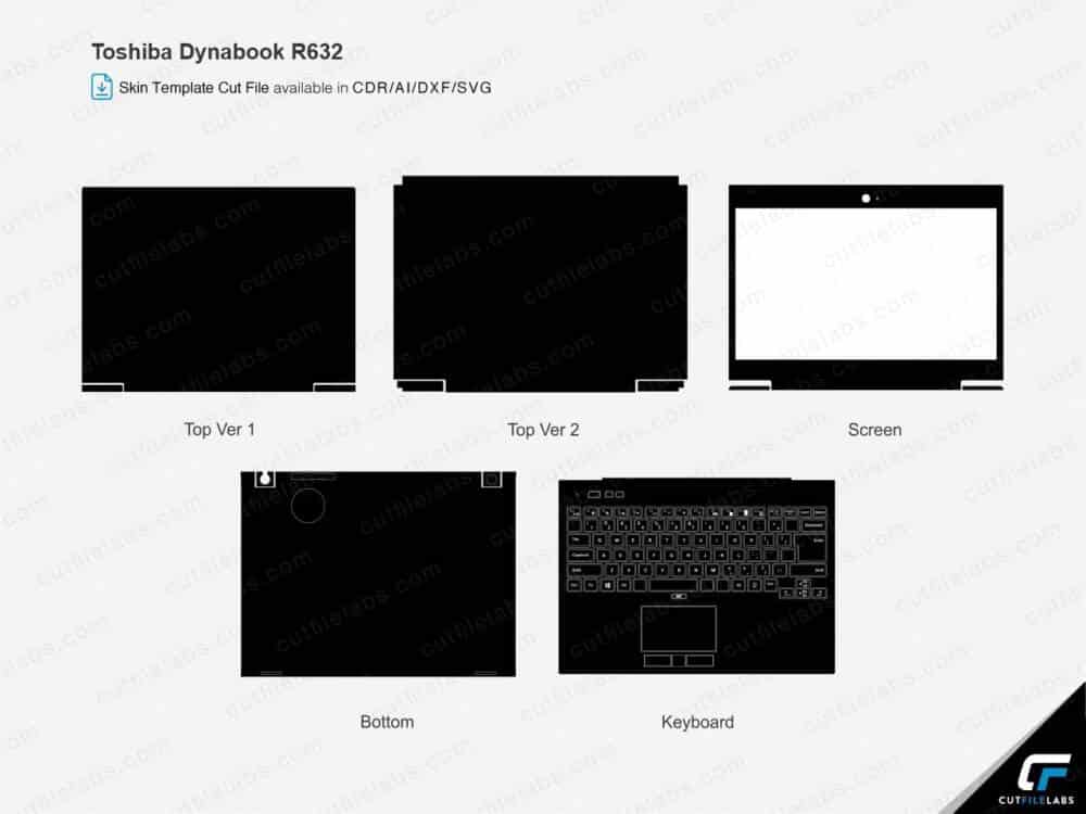 Toshiba Dynabook R632 (2016) Cut File Template