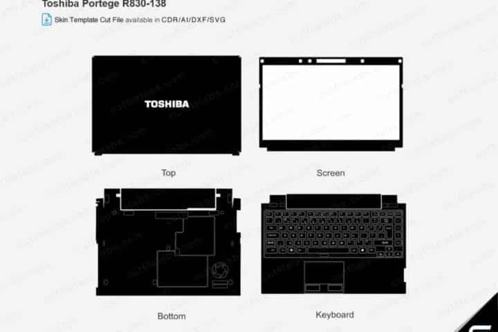 Toshiba Portege R830-138 (2011) Cut File Template