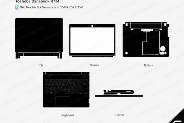 Toshiba Dynabook R734 Cut File Template