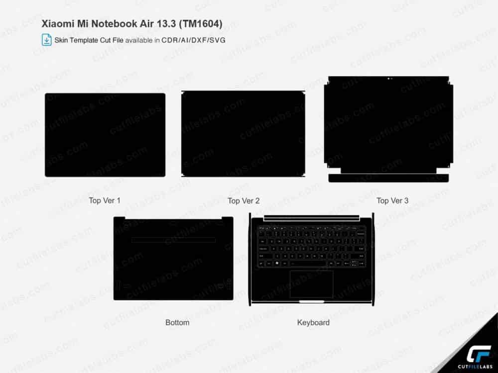 Xiaomi Mi Notebook Air 13.3 (TM1604) (2016) Cut File Template