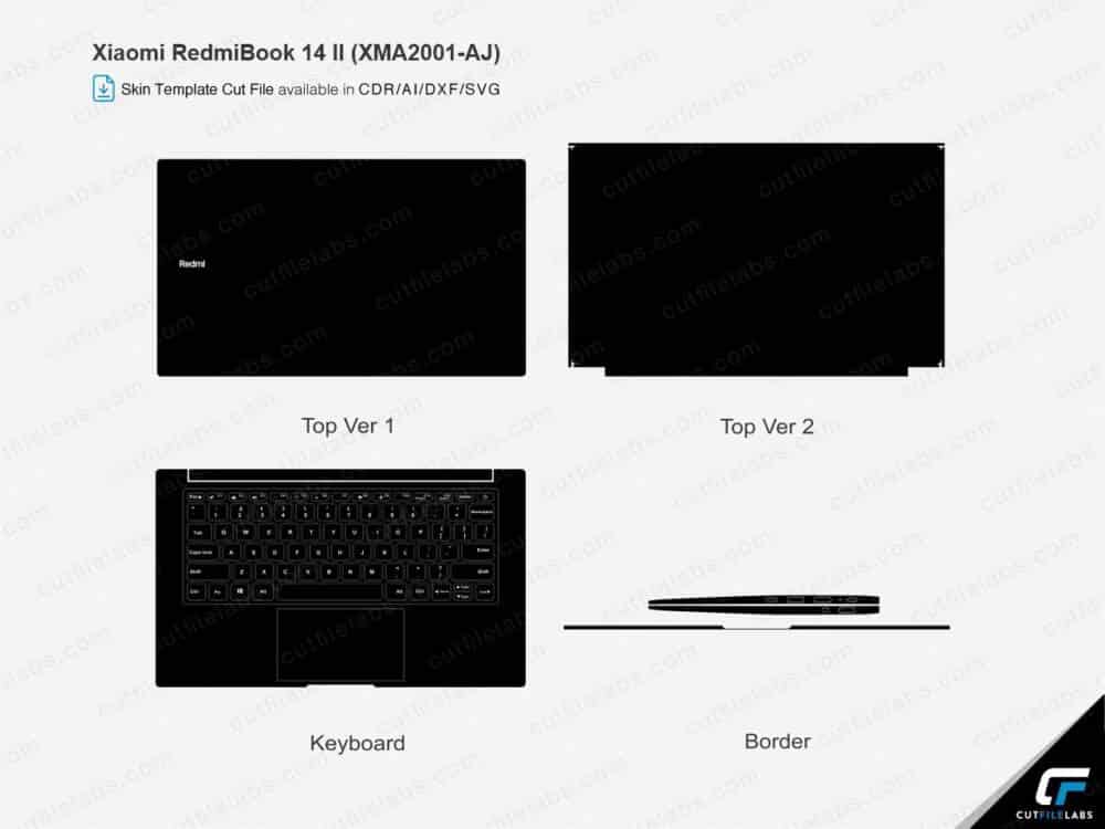 Xiaomi RedmiBook 14 II (XMA2001-AJ) Cut File Template