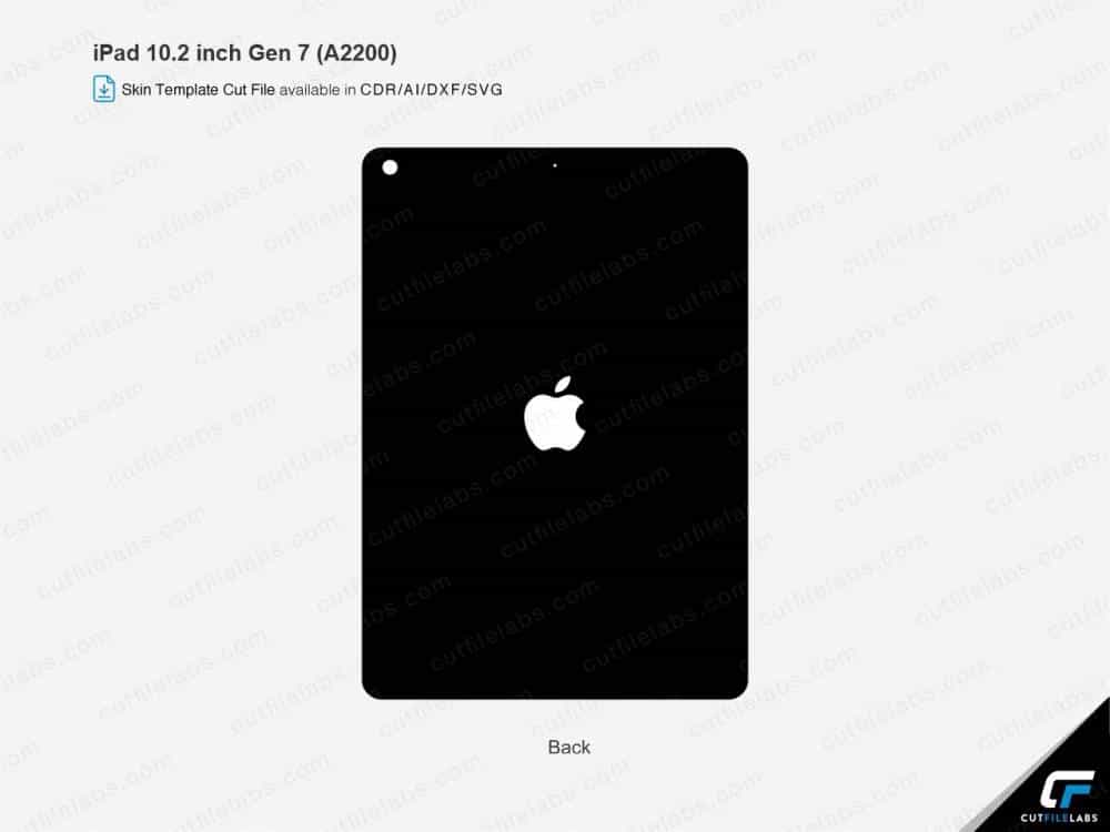 iPad 10.2 inch Gen 7 (A2200) Cut File Template