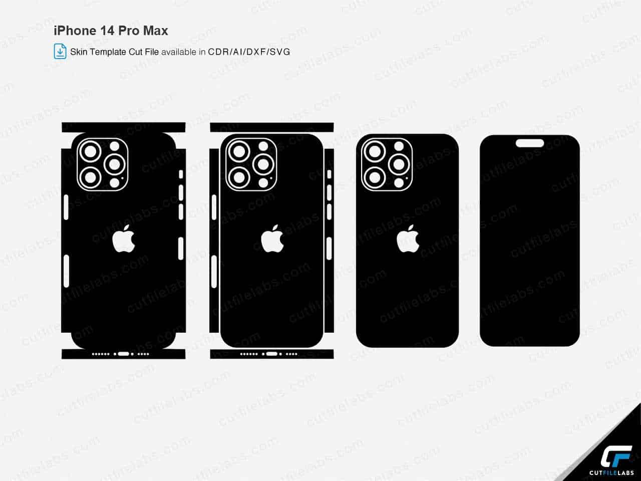 iPhone 14 Pro Max (2022) Cut File Template