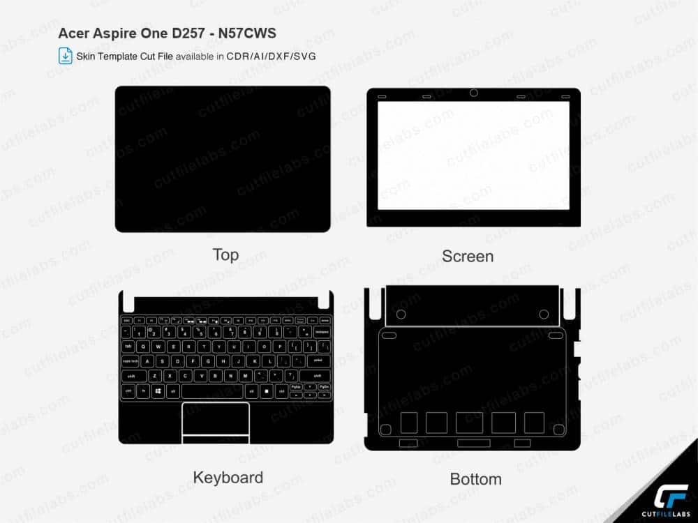 Acer Aspire One D257 - N57Cws (2011) Cut File Template | CutFileLabs