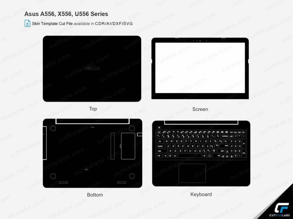 Asus A556U, K556, F556, X556, VM591 (2016) Cut File Template | CutFileLabs