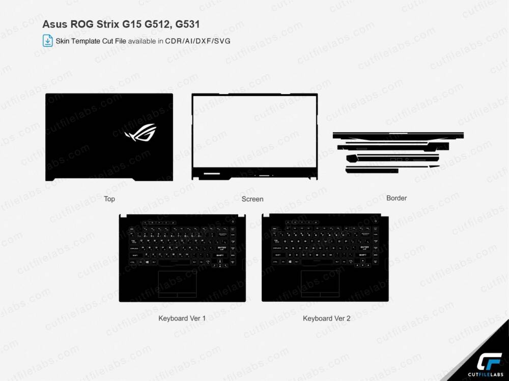 Asus Rog Strix G15 G512 G531 2020 Cut File Template Cutfilelabs 5100