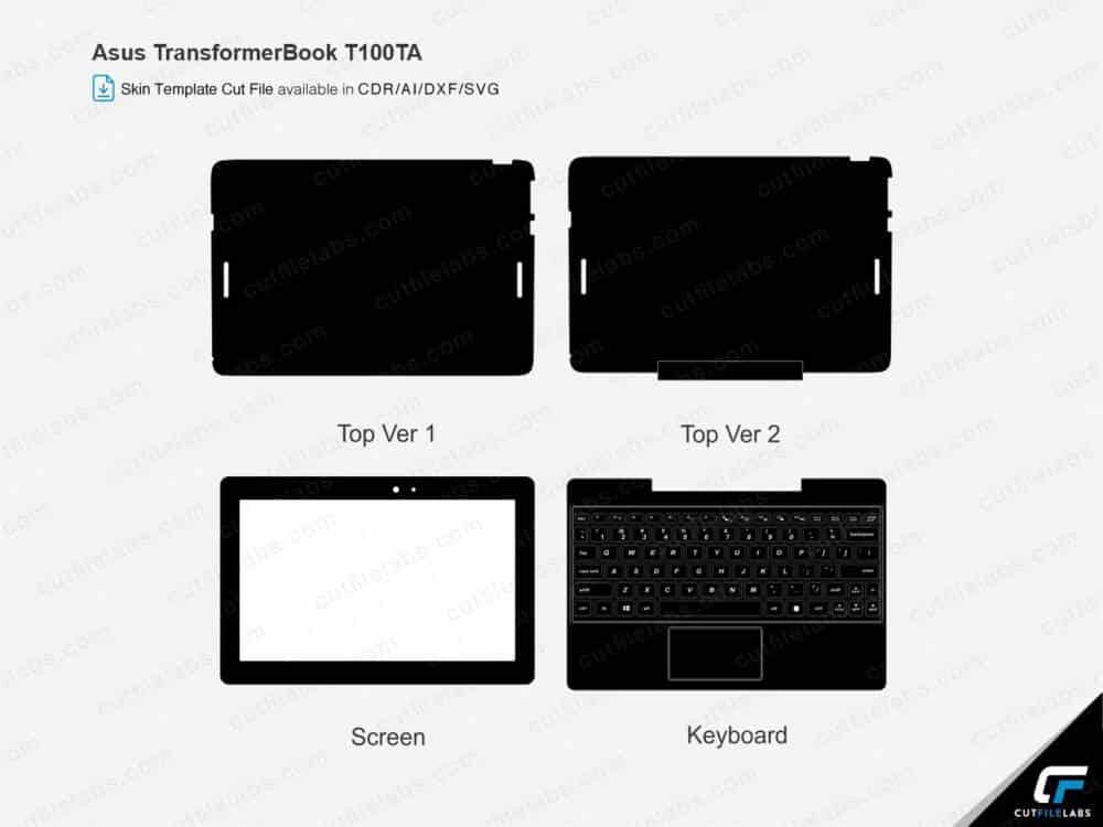 Asus Transformer Book T100TA (2013) Cut File Template | CutFileLabs