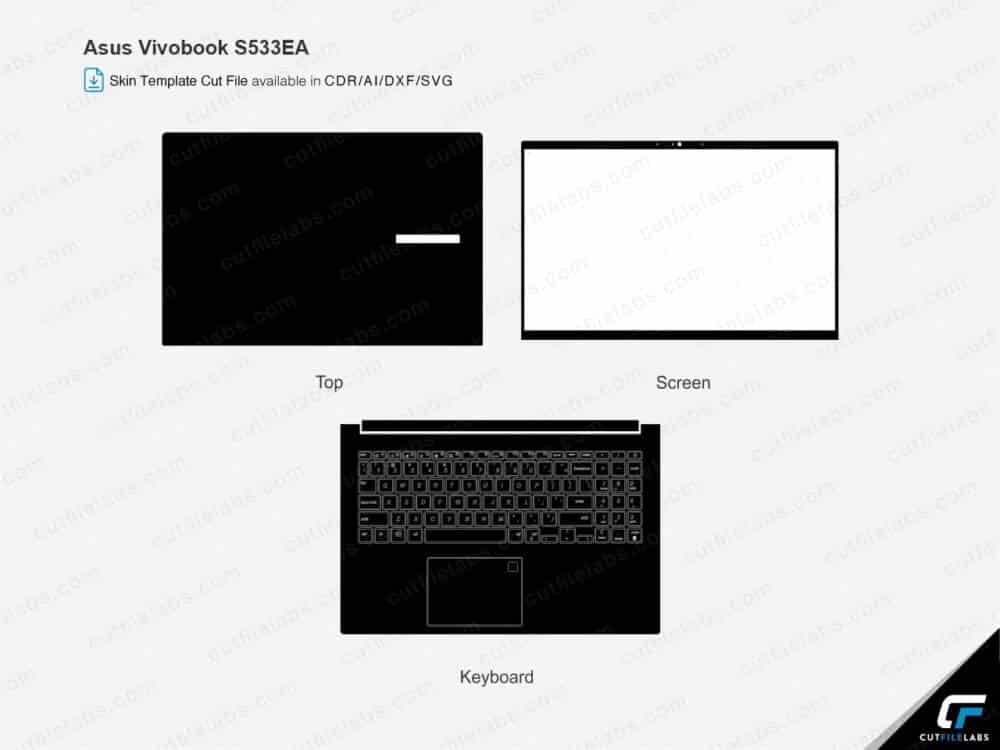 Asus VivoBook S533EA (2020) Cut File Template | CutFileLabs