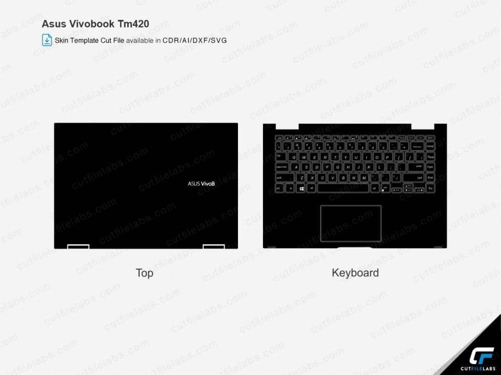 Asus VivoBook TM420 (2020) Cut File Template | CutFileLabs