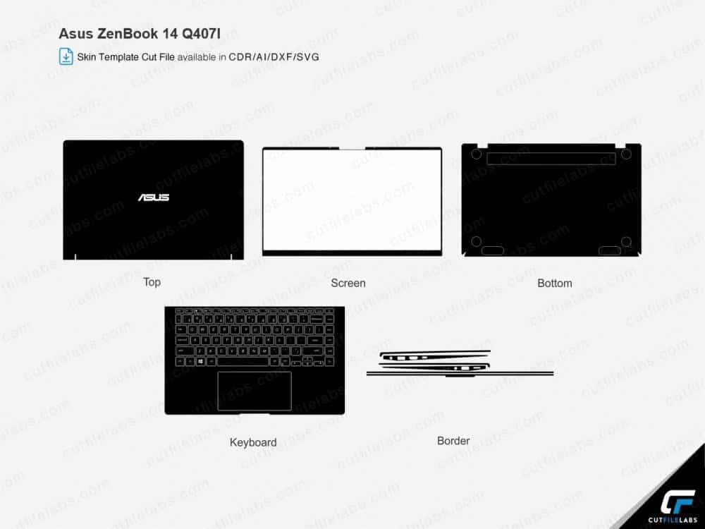 Asus Zenbook 14 Q407i 2020 Cut File Template Cutfilelabs 5147