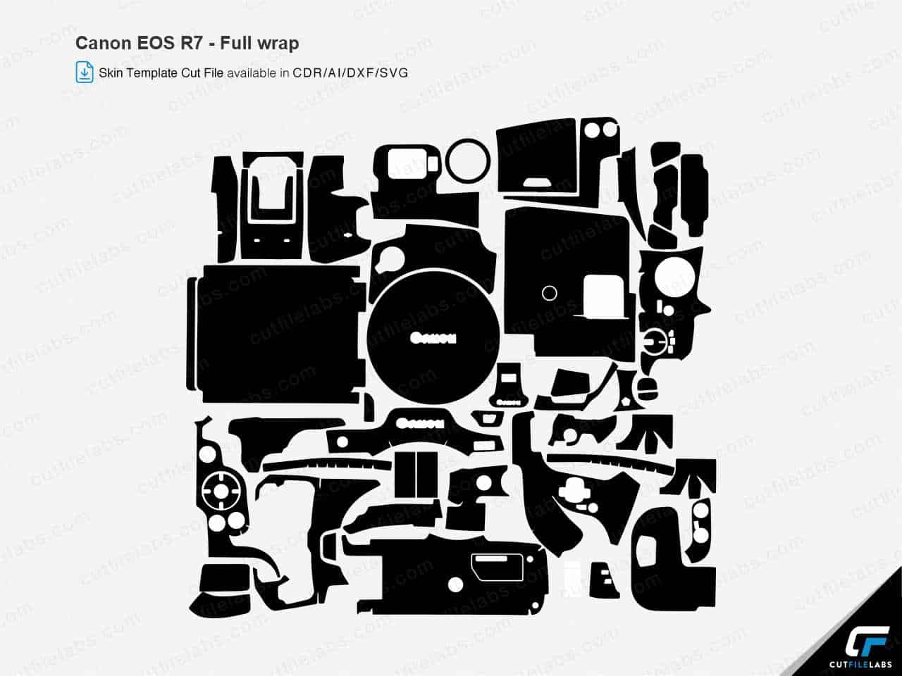 Canon EOS R7 (2022) Cut File Template | CutFileLabs