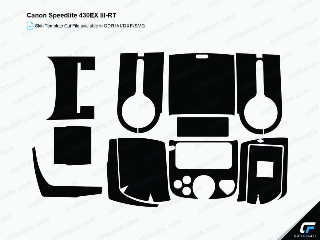 Canon Speedlite 430EX IIIRT (2015) Cut File Template CutFileLabs