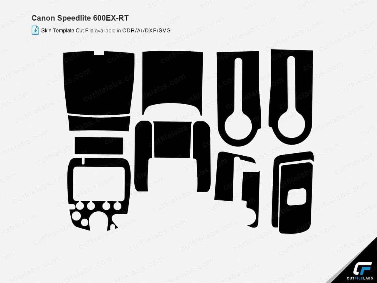 Canon Speedlite 600EXRT (2012) Cut File Template CutFileLabs